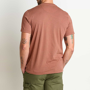 Haute qualité Ringer hommes Henley chemise coton lourd à manches courtes T-Shirt décontracté solide Streetwear pour tous les jours T-Shirt - Product Image 4