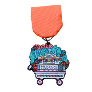 Médaille souvenir en métal Fiesta Design personnalisé Médaille de récompense en métal pailleté - Product Image 3