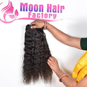 Producto 100% Original, Cabello Humano Indio Virgen con Cutícula Alineada, Aspecto Natural, Rizado, Suave y Sedoso, para la Venta por Exportación - Product Image 3