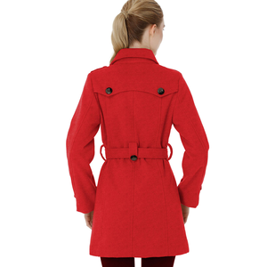 Best-seller - Trench-coat en cachemire double face avec ceinture - Manteau long en laine de couleur unie pour femmes - Product Image 3