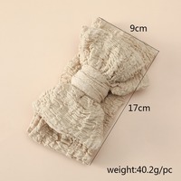 Baby Love – bandeaux surdimensionnés froissés pour bébé fille, couvre-chef large et solide, nœud de tête en vrac, chocolat noué, bandeaux pour nouveau-né
