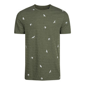 T-shirts d'été pour hommes de haute qualité à manches courtes Logo de marque personnalisé Technique d'impression bouffante en jersey tricoté à séchage rapide couleurs unies - Product Image 4