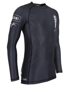 Rashguard à manches courtes noir respirant avec motifs blancs UPF50+ 100% polyester - Product Image 4