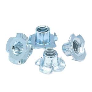 Écrous en T galvanisés à filetage M2-M20 Écrous en T Équipement électrique Entièrement fileté 10mm Dia 4 broches Certificat métrique Finition plaquée - Product Image 4