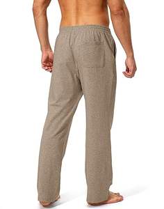 Pantalon de yoga décontracté pour hommes avec cordon de serrage en toile douce léger taille haute idéal pour les tenues et la détente à la maison - Product Image 3