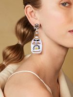 Boucles d'oreilles pendantes artisanales personnalisées à motif floral fantaisie, perles plaquées or, romantiques, ethniques, en perles de rocaille, cadeau de mariage pour femme