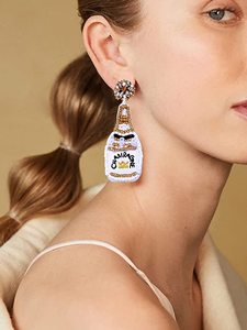 Custom Handmade Beaded Drop <b>Earrings</b> with Gold Plating Romantic Seed Beads Wedding Party Gift for Women - Product Image 4