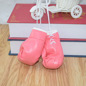 <b>Promotional</b> Custom LOGO Leather Printed Mini Boxing Gloves Keychain for Car <b>Mirror</b> Home for Hanging Decoration Accessories - Product Image 3