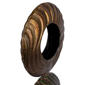 Sculpture de Mandala en métal en forme de crête de cheval, faite à la main, accent western, monument, couronne de crête, sculpture moderne polie, Zahid Exports - Product Image 3