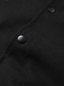 แจ็กเก็ตผู้ชายขนาดพลัสไซส์เสื้อแจ็คเก็ตหนังแกะแขนกว้างเสื้อแจ็คเก็ตผ้าซาตินพิมพ์โลโก้ - Product Image 4