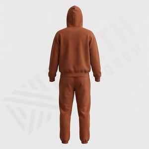 Survêtements en polaire de qualité supérieure pour hommes, sweat-shirt à capuche sportif, pantalon de jogging, surdimensionné, deux pièces, vêtements de sport, vêtements de sport pour la salle de sport - Product Image 2