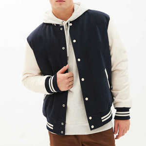 Custom Embroidery Patch Satin Varsity Jacket Men Casual Baseball Sports Letterman Bomber Fur Decoration Zipper Waterproof Winter - Product Image 1