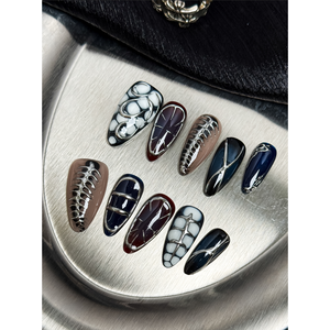 Uñas Postizas Midnight Armor, Duraderas y Elegantes - Product Image 4