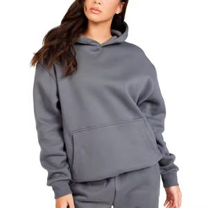 Venta al por mayor de los hombres de gran tamaño de peso pesado sudaderas 100% algodón cómodo entrenamiento cálido polar bordado Logo frente sudaderas con capucha - Product Image 4