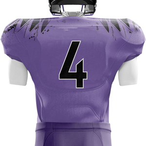 Ensemble d'uniformes de football américain à manches courtes respirantes avec impression par sublimation, motif 3D, couleur personnalisée pour les équipes - Product Image 3