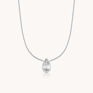 Collier en diamant serti en forme de poire - Product Image 1
