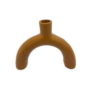 Bougeoir conique en métal Bougie finie noire Forme ronde Design élégant pour la maison et l'éclairage de Noël décoratif - Product Image 5