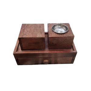 Regalo Árabe de Ramadán, Mubkhar de Madera, Quemador de Incienso, Juego de Cajas con Cajón, Aroma a Rosa, Incensario de Medio Oriente, Artesanía de Calidad - Product Image 2