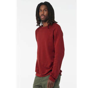 Bella + toile 3901 unisexe éponge polaire Raglan sweat Logo personnalisé col rond pour hommes hiver perlé Technique couleur cardinale - Product Image 2