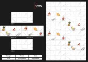 Carreaux muraux en céramique 300x600 mm pour salle de bain et cuisine, avec surface brillante mate effet sucre, pour un design mural intérieur moderne et luxueux. - Product Image 4