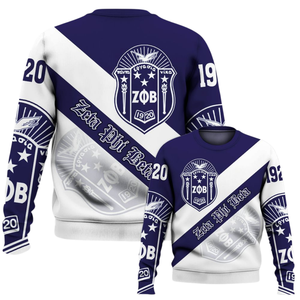 Zeta Phi Beta 1920 Crewneck Sweatshirt <b>Women</b> Greek Sorority Blue <b>Fleece</b> Embroidered <b>Top</b> - Product Image 6