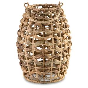 WholeSale Handwoven Water Hyacinth Lantern Natural <b>Wicker</b> <b>Candle</b> Lantern For Table Shelf Living Room Boho Farmhouse Home Decor - Product Image 2