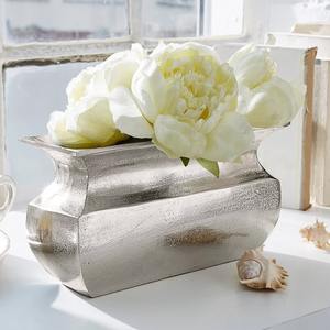 Vase moderne en métal de forme inhabituelle, fini argenté, parfait pour la décoration du salon, du bureau et des événements, en gros d'Inde - Product Image 2