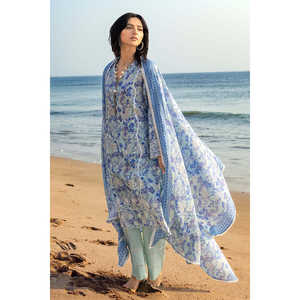 Conjunto de 3 Piezas DN-52043, Traje de Tela con Bordado Schiffli y Estampado, con Elegante Dupatta con Detalles, Conjunto Premium 3 en 1 - Product Image 1