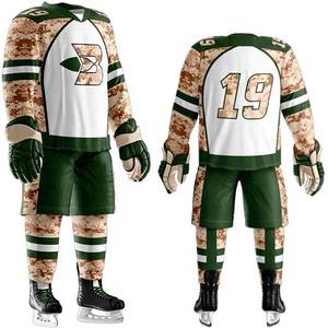 Ropa deportiva superventas conjuntos de uniformes de hockey sobre hielo de secado rápido logotipo personalizado y tamaño conjuntos de uniformes de hockey sobre hielo transpirables para hombres - Product Image 1