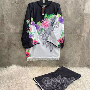 Ensemble Shalwar Kameez en coton pour tous les jours en tissu imprimé importé XL et XXL Confortable Wear - Product Image 1