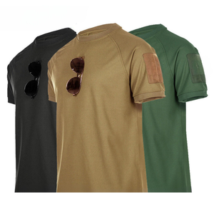 Telas de manga corta con cuello redondo y diseño de logotipo personalizado OEM, cómodas y transpirables, camisetas de larga duración - Product Image 1