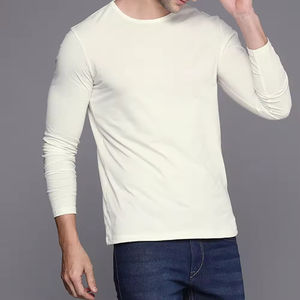 Camisetas de Hombre 100% Algodón, Manga Raglán, Tela de Estambre Ecológica, Logotipo Personalizado, Ropa de Invierno de Alta Calidad - Product Image 3