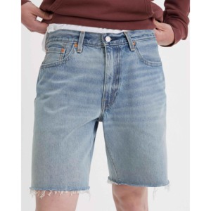 Pantalones Cortos Bermuda de Mezclilla Azul Claro para Hombre, Cintura Alta, Estilo Casual, Dobladillo Deshilachado, Tejido de Algodón, Cintura Elástica, Secado Rápido, 180g, Digital - Product Image 6