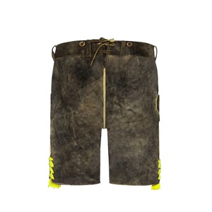 Pantalones Cortos de Cuero Genuino Lederhosen para Hombre, Diseño y Color Personalizados, Pantalones Cortos Bávaros de Alta Calidad para Festivales de Baile - Product Image 3