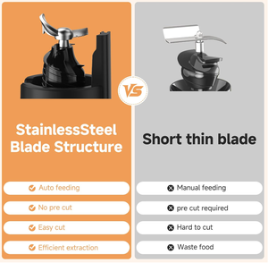 Presse-agrumes électrique 200 watts, à extraction lente, 350 ml, pour utilisation en extérieur, en camping-car, <span class=keywords><strong>goulotte</strong></span> d'alimentation large de 5,3 pouces, en plastique, pour fruits et légumes - Product Image 6