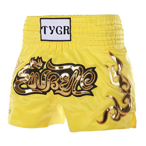 Ventas calientes Pantalones cortos de boxeo Muay Thai de calidad superior Color Rosa Lucha Transpirable Cintura elástica Pantalones cortos tailandeses hechos de satén de secado rápido - Product Image 4