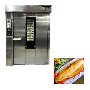 Certificat Iso Four Rotatif Avec Chariot Four À Pain 24 Plateaux Cuisson Moteur De Haute Qualité Four À Gaz 1.5Hp Fabricant De Pain - Product Image 1