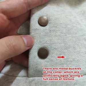 Sudadera con Capucha Personalizada, Nueva, de Algodón Neutral, Gruesa, Cálida, Transpirable, Informal, Esencial - Product Image 2