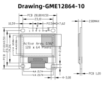Pantalla PMOLED GoldenMorning de 0.96 Pulgadas, 128x64, Controlador SSD1306, Interfaz I2C, Módulo de 4 Pines Blanco/Azul/Amarillo