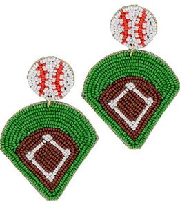 Festival Style <b>Thread</b> Embroidery <b>Beaded</b> Earrings - Product Image 1
