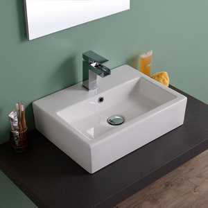 Lavabo rectangulaire à poser sur comptoir - Product Image 1