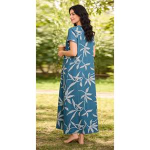 ชุดนอนผู้หญิง Alpine ไซส์ XXL ลายพิมพ์ ผ้าทอเนื้อนุ่ม สวมใส่สบาย แขนสั้น มีกระเป๋าข้าง สำหรับใช้ในบ้าน - Product Image 3