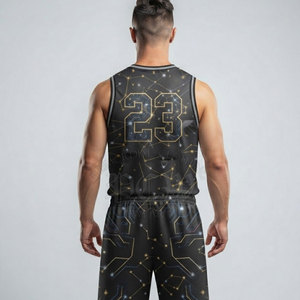 Uniforme de Baloncesto de Poliéster Elegante para Hombre, Cómodo, Transpirable, Ligero y de Secado Rápido para Entrenamiento Deportivo y Actividades en Cancha - Product Image 5