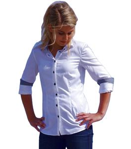 Camisa de Manga Larga para Mujer con Logotipo Personalizado, Transpirable, con Estampado de Letras, Informal, Antiarrugas, Ropa de Mujer - Product Image 3