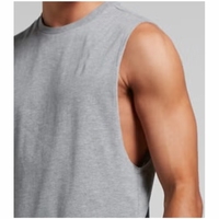Nouvel arrivage Débardeur de gymnastique en coton grande taille pour hommes Gilet de musculation Chemise de sport sans manches