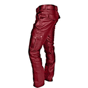 Pantalones de cuero de alta calidad Precio de fábrica al por mayor Precio de cuero Pantalones de cuero con logotipo personalizado para hombres - Product Image 5