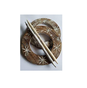 ผ้าม่านไม้สำหรับติดหลังผ้าม่านหน้าต่างประดับแบบเรียบง่ายผ้าม่านสำหรับตกแต่งแบบเรียบง่ายมีการออกแบบเป็นชิ้นแบบแกะสลักทรงกลม - Product Image 5