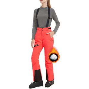 Baberos de esquí hechos a medida para mujer, pantalones de nieve aislados impermeables con etiqueta privada e impresión de logotipo para esquiar y hacer snowboard - Product Image 1