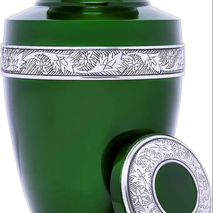 Handmade <b>Large</b> Adult Size Mosaic Aluminium Glass Cremation <b>Urn</b> Individual Tiles Applied Burial Unique Funerals Supply - Product Image 1