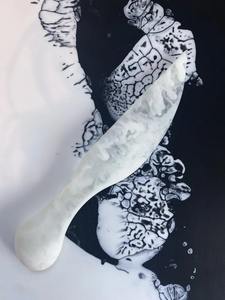 Quality Acrylic Resin Handmade Eco-Friendly Right-Handed Dishwasher <b>Safe</b> Kitchen Use Cheese <b>Knife</b> Marble Texture Aqua Swirl - Product Image 4